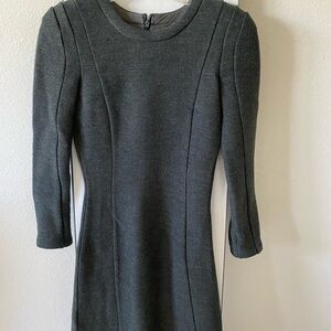Theory Charcoal Long Sleeve Dress